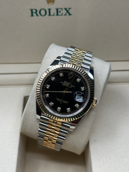 Rolex Datejust 41 Black Diamond Dial on Jubilee 126333 Papers 2025