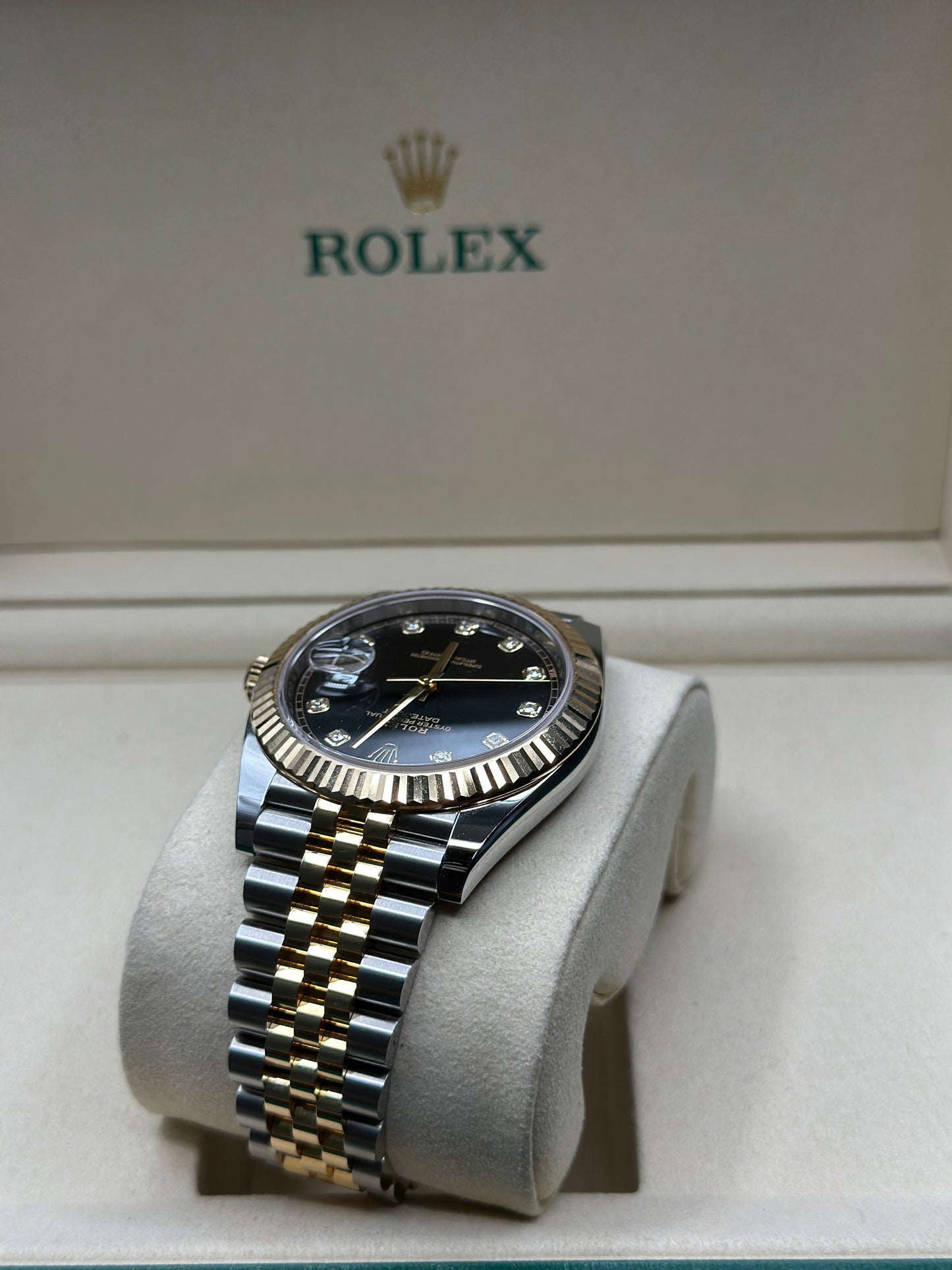 Rolex Datejust 41 Black Diamond Dial on Jubilee 126333 Papers 2025