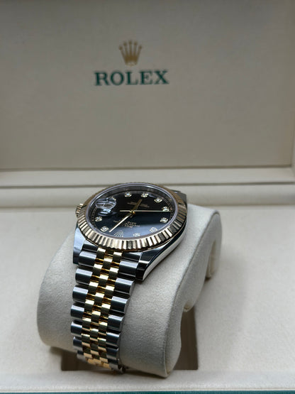 Rolex Datejust 41 Black Diamond Dial on Jubilee 126333 Papers 2025