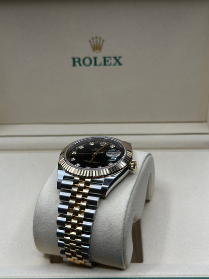 Rolex Datejust 41 Black Diamond Dial on Jubilee 126333 Papers 2025