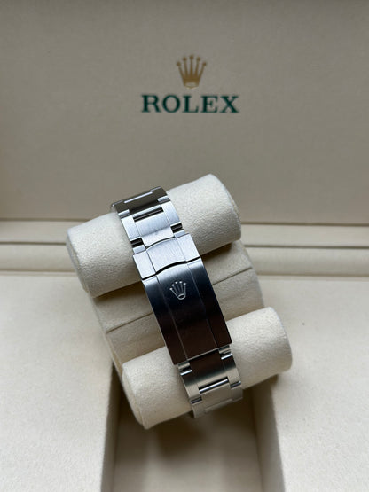 Rolex Oyster Perpetual 41 Turquoise Blue Index Dial on Oyster 124300 Papers 2021