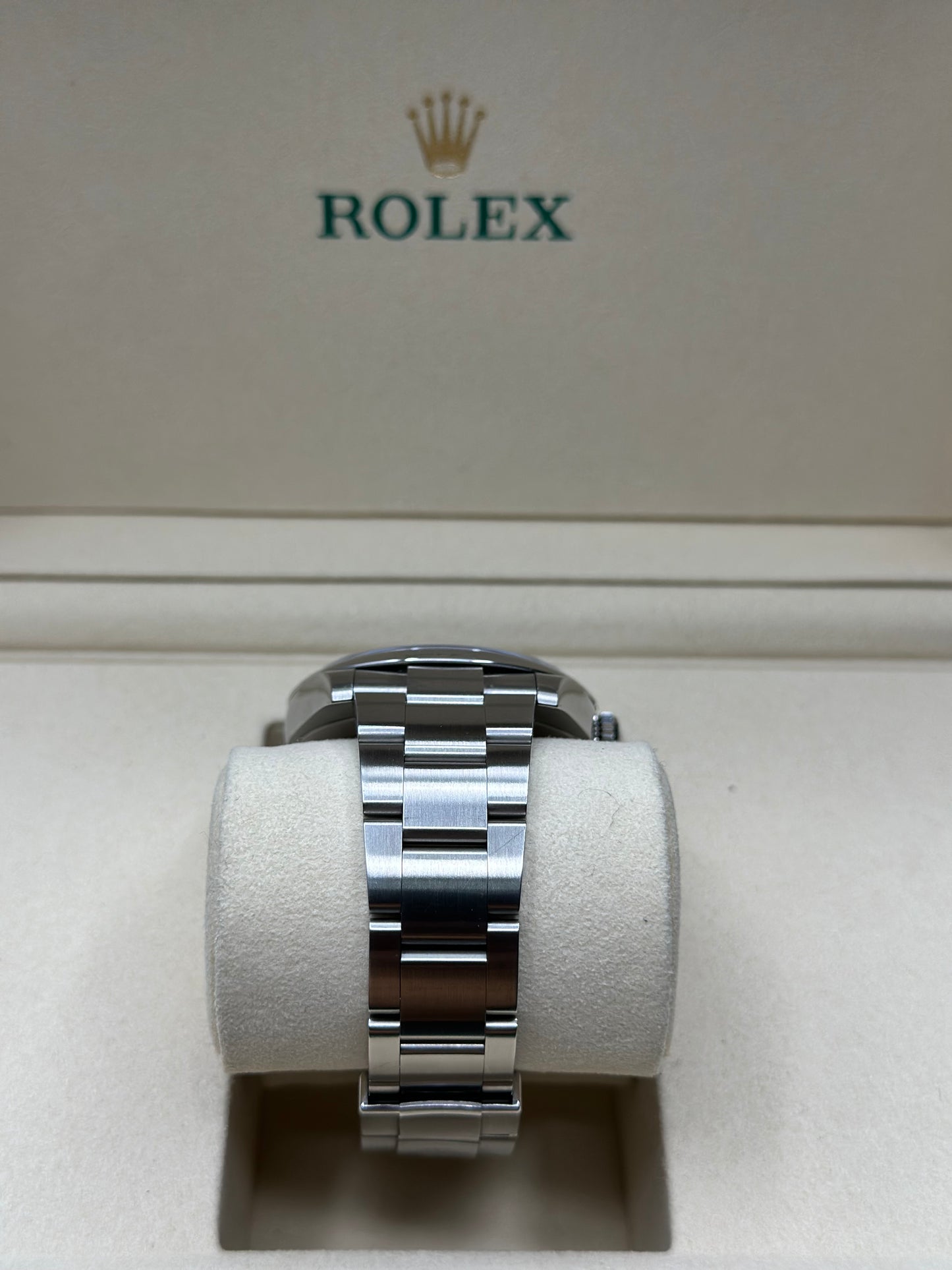 Rolex Oyster Perpetual 41 Turquoise Blue Index Dial on Oyster 124300 Papers 2021
