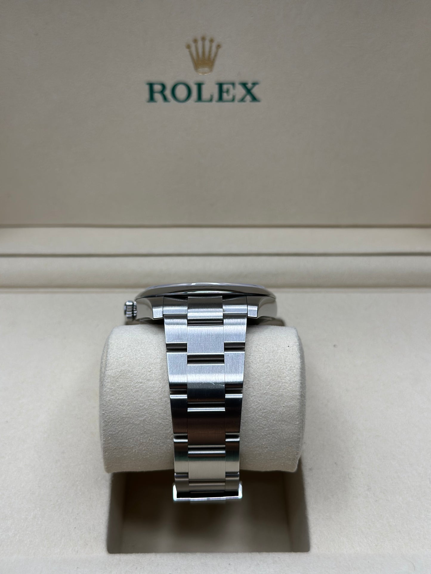 Rolex Oyster Perpetual 41 Turquoise Blue Index Dial on Oyster 124300 Papers 2021