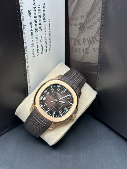 Patek Philippe Aquanaut Brown Dial on Strap 5167R-001 Papers 2021