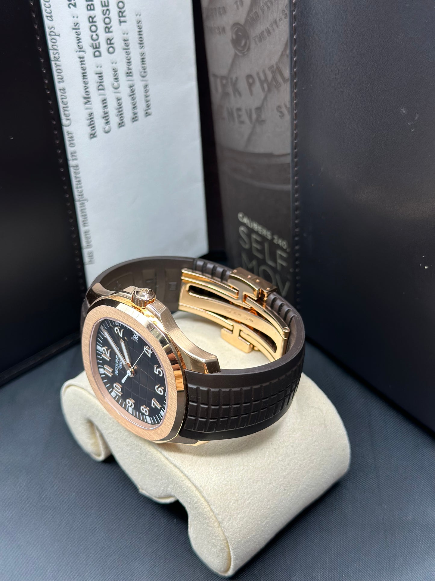 Patek Philippe Aquanaut Brown Dial on Strap 5167R-001 Papers 2021