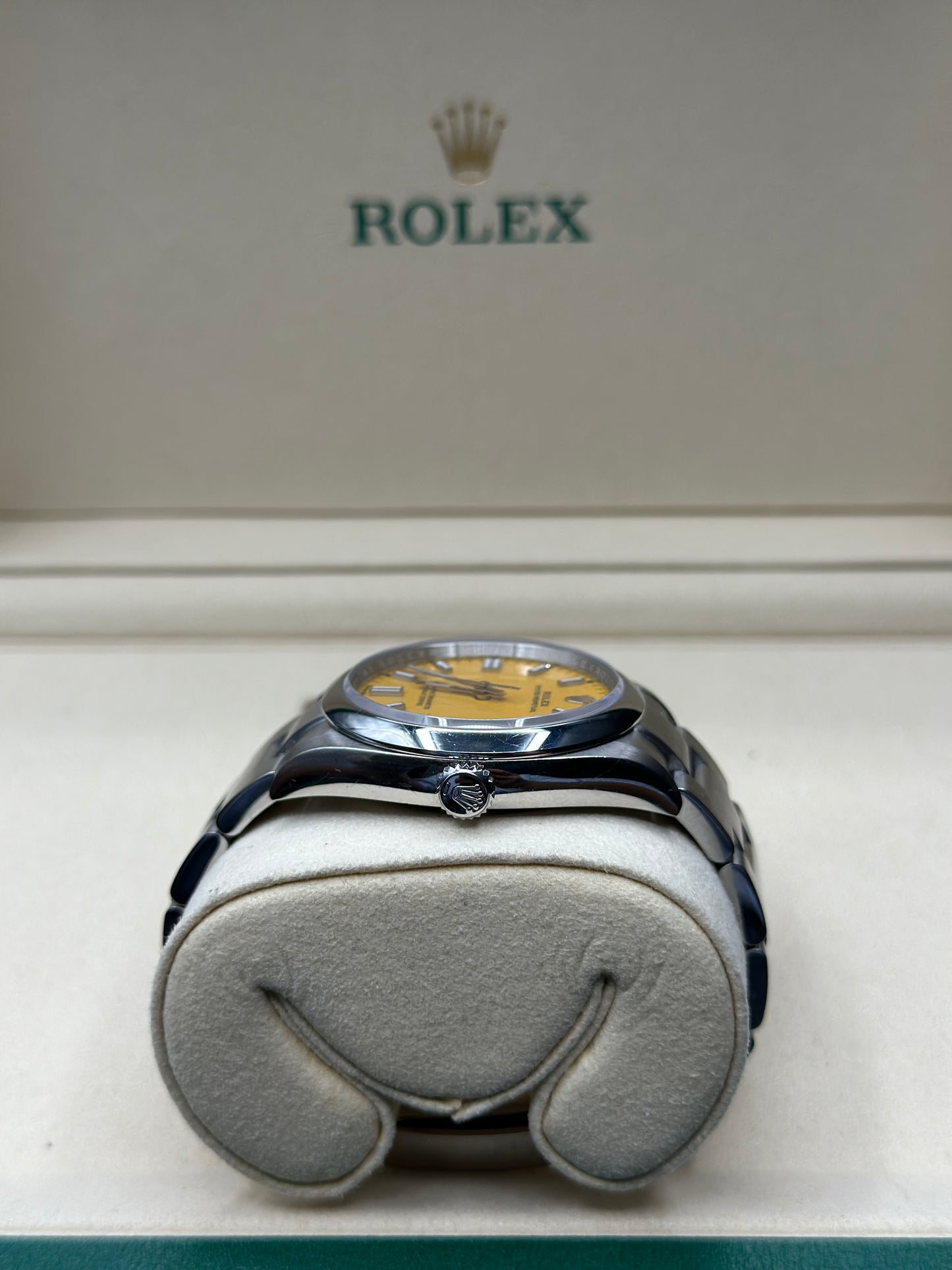 Rolex Oyster Perpetual 36 Yellow Index Dial on Oyster 126000 Papers 2022