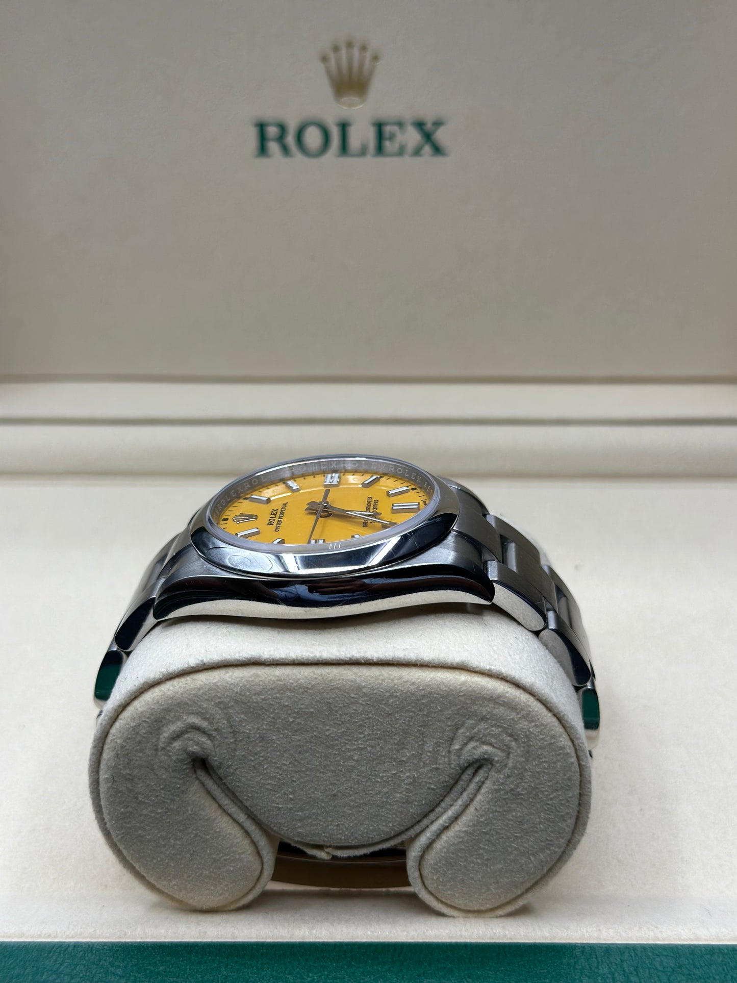 Rolex Oyster Perpetual 36 Yellow Index Dial on Oyster 126000 Papers 2022