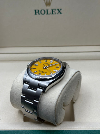 Rolex Oyster Perpetual 36 Yellow Index Dial on Oyster 126000 Papers 2022