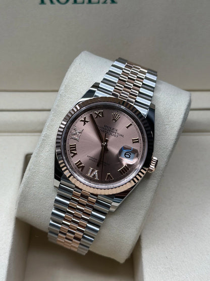 Rolex Datejust 36 Rose Roman diamond six & nine Dial on Jubilee 126231 with Box 2025
