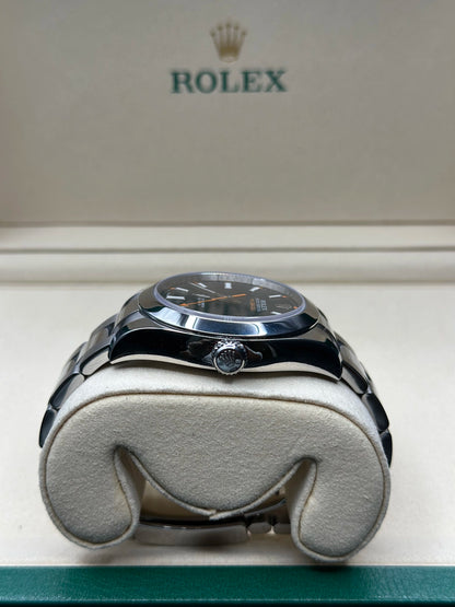 Rolex Milgauss Black Dial on Oyster 116400 Papers 2017