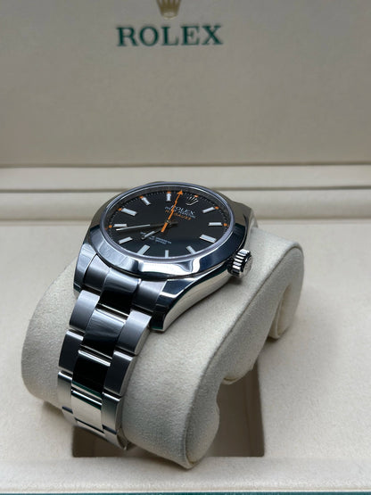 Rolex Milgauss Black Dial on Oyster 116400 Papers 2017