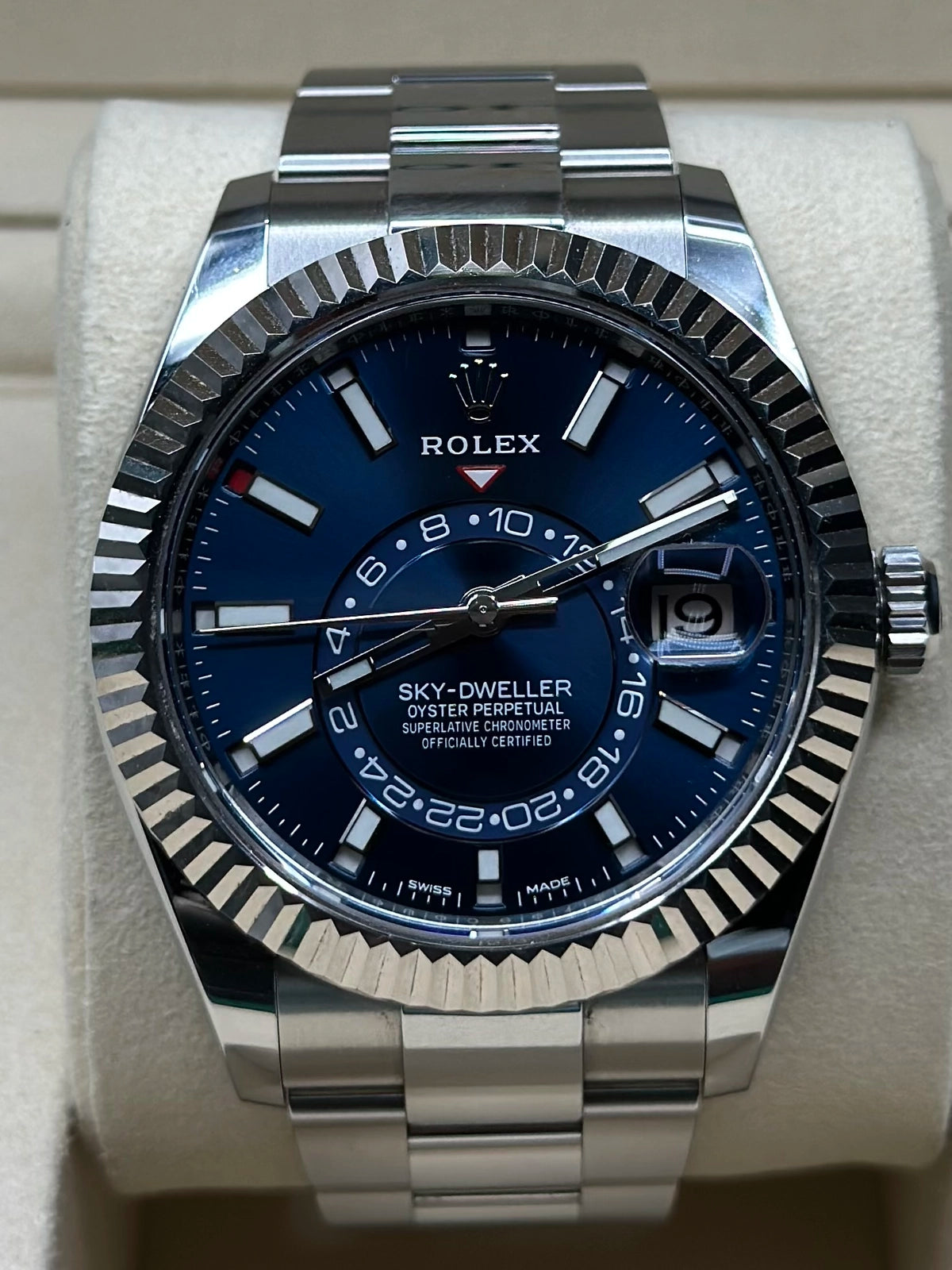 Rolex SkyDweller Blue Dial on Oyster 326934 Papers 2023