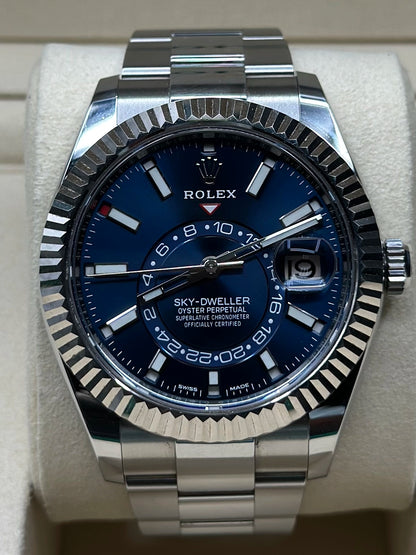 Rolex SkyDweller Blue Dial on Oyster 326934 Papers 2023