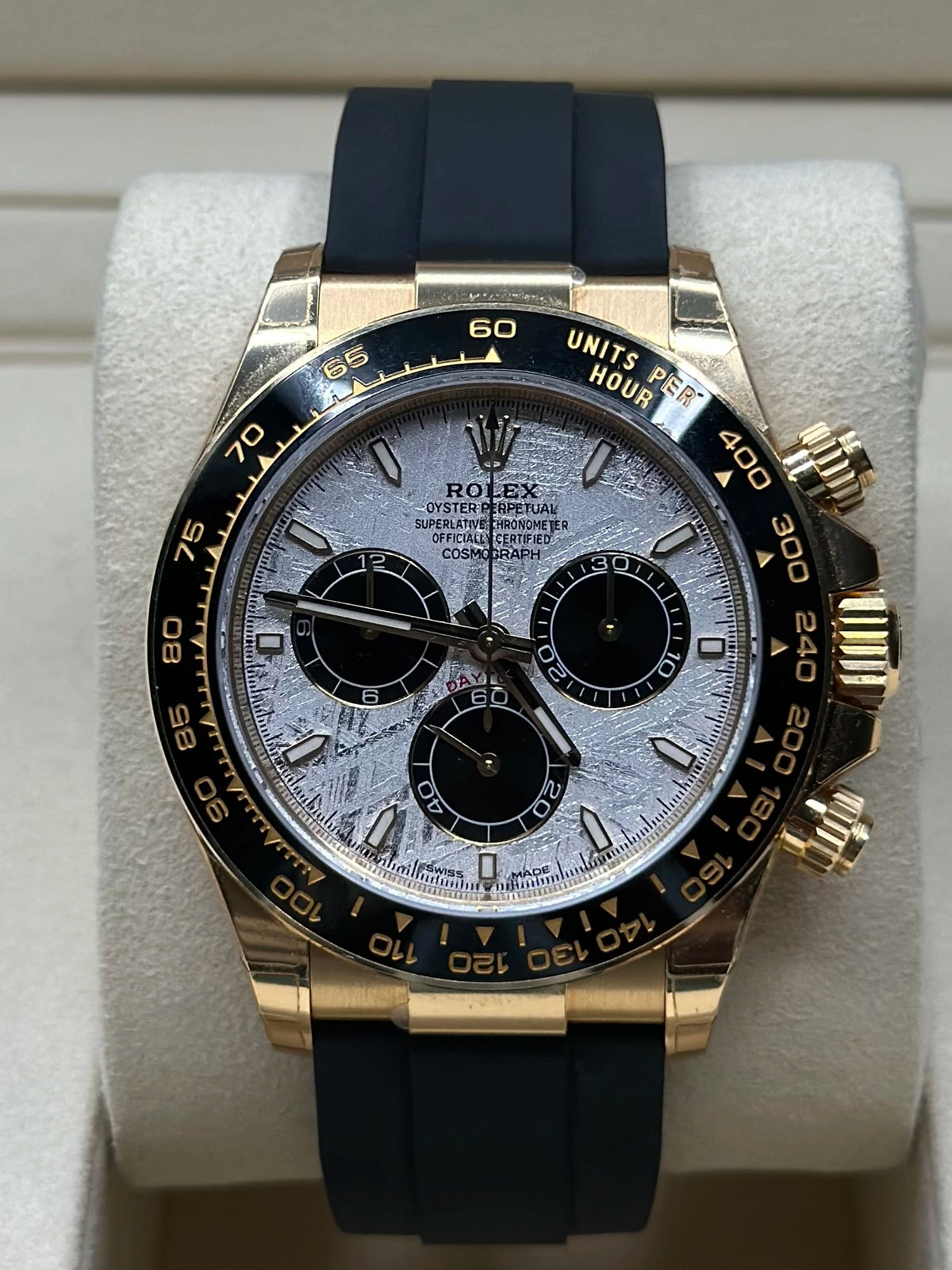 Rolex Daytona White Meteorite Index Dial on Oysterflex 126518LN Papers 2026