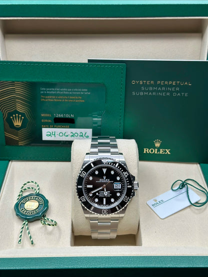 Rolex Submariner Black Dial on Oyster 126610LN Papers 2026