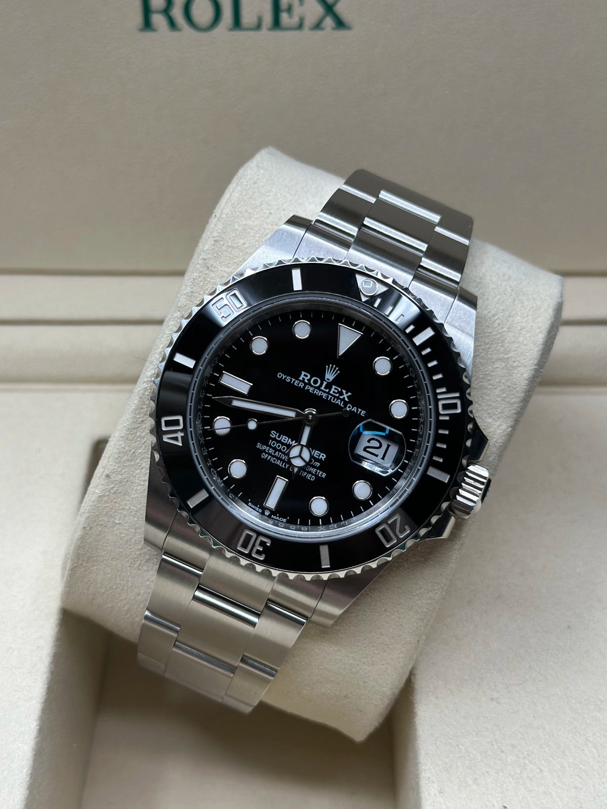 Rolex Submariner Black Dial on Oyster 126610LN Papers 2026