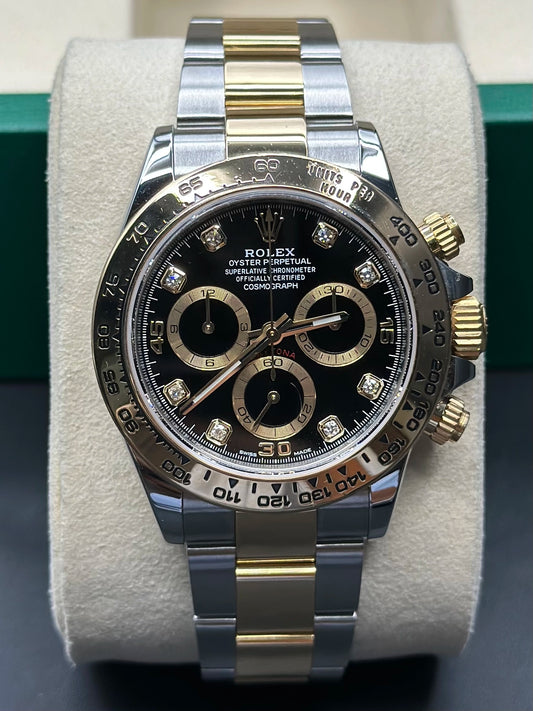 Rolex Daytona Black Diamond Dial on Oyster 116503 Complete 2021