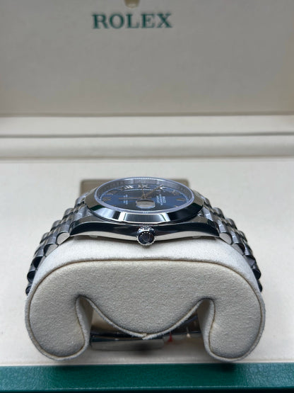 Rolex Datejust 41 Blue Roman Dial on Jubilee 126300 Complete 2026