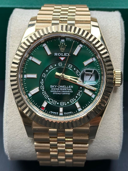 Rolex SkyDweller Green Index Dial on Jubilee 336938 Complete 2025