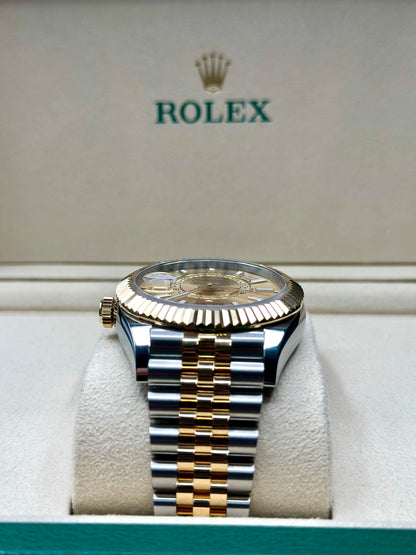 Rolex SkyDweller Champagne Index Dial on Jubilee 336933 Card 2025