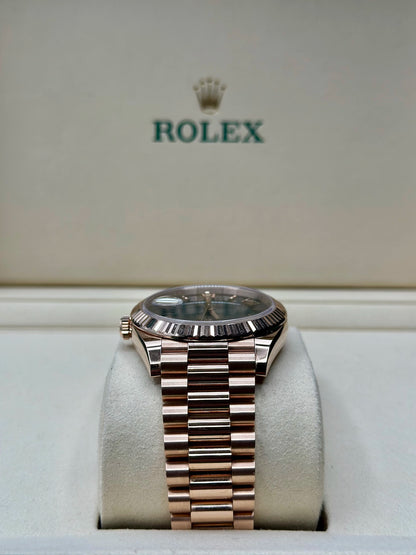 Rolex Day-Date 40 Slate Ombre Roman Dial on President 228235 Card 2025