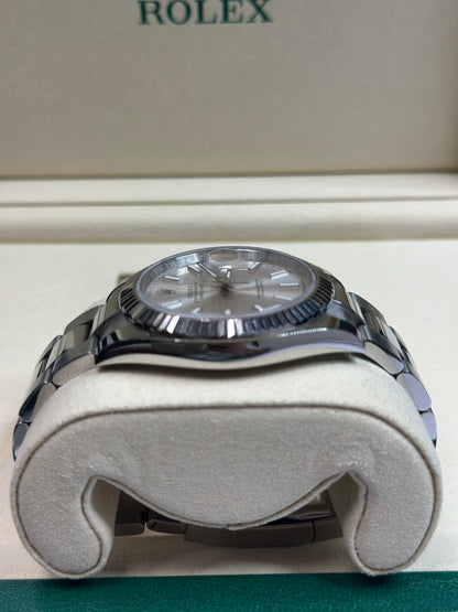 Rolex Datejust 41 Silver Index Dial on Oyster 126334 Papers 2021