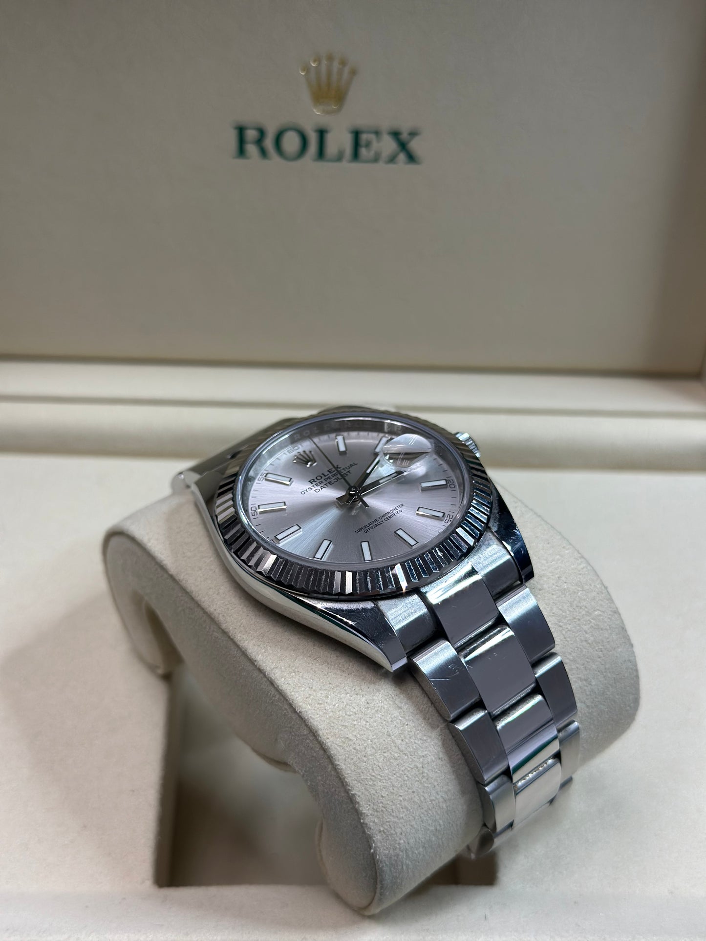 Rolex Datejust 41 Silver Index Dial on Oyster 126334 Papers 2021