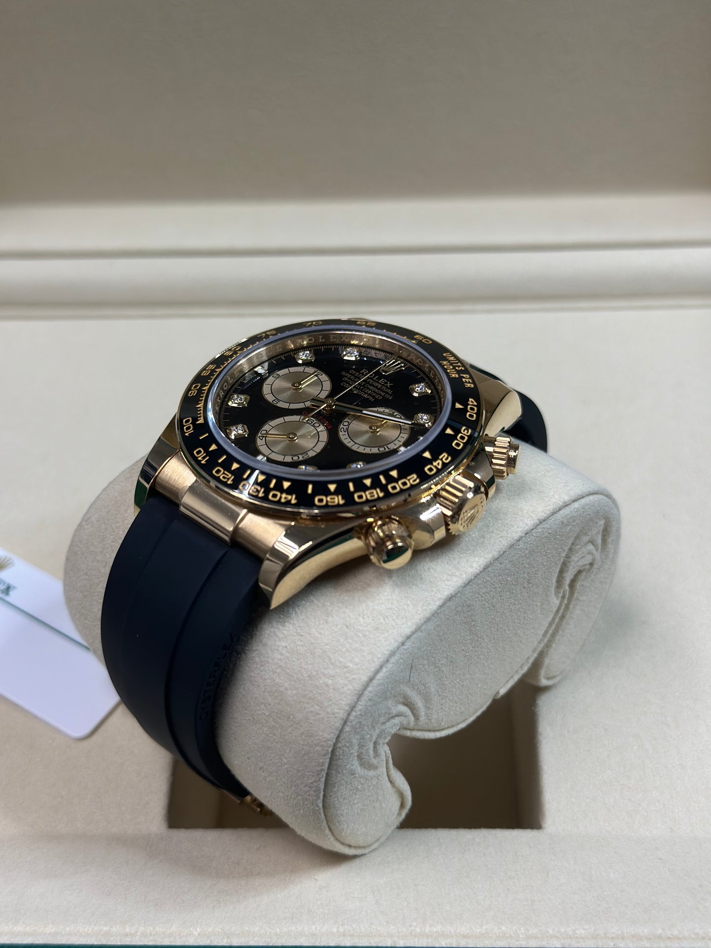 Rolex Daytona Black And Golden Diamond Dial on Oysterflex 126518LN Papers 2026