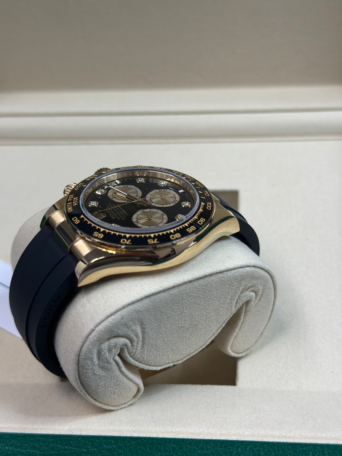 Rolex Daytona Black And Golden Diamond Dial on Oysterflex 126518LN Papers 2026