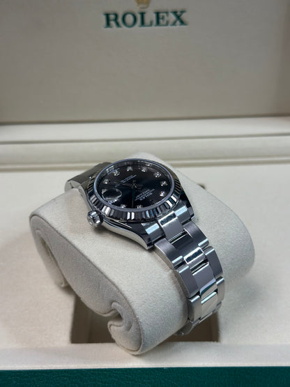 Rolex Datejust 31 Dark Grey Diamond Dial on Oyster 278274 Papers 2026