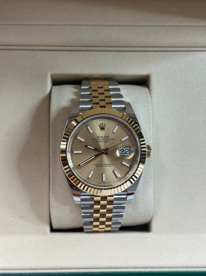 Rolex Datejust 41 Champagne Index Dial on Jubilee 126333 Papers 2026