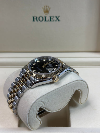 Rolex Datejust 36 Black Diamond Dial on Jubilee 126233 Papers 2026