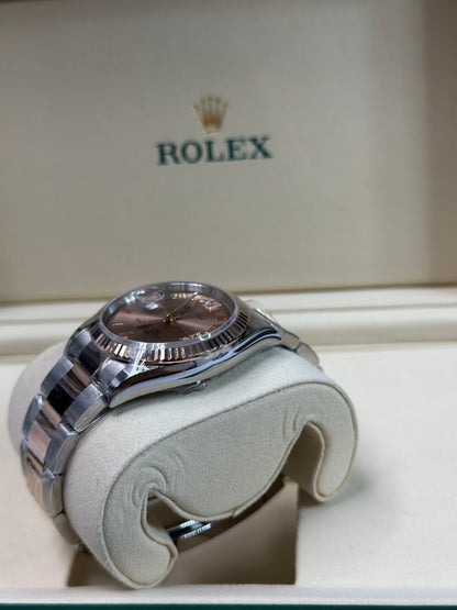 Rolex Datejust 36 Rose Diamond Roman Vi And Ix Dial on Oyster 126231 Papers 2026