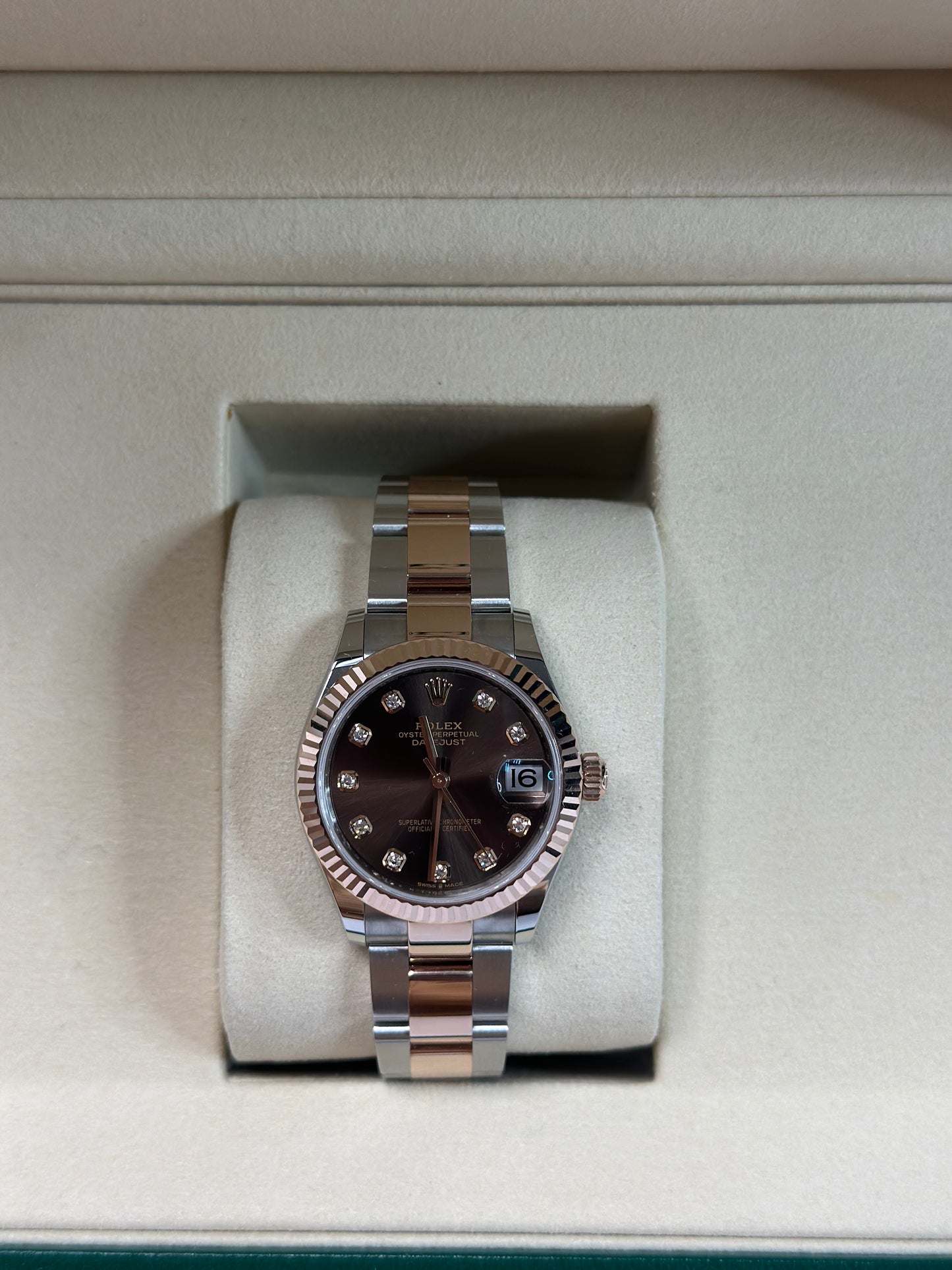 Rolex Datejust 31 CHOCOLATE DIAMOND Dial on Oyster 278271 Papers 2026