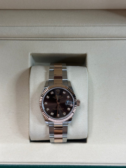 Rolex Datejust 31 CHOCOLATE DIAMOND Dial on Oyster 278271 Papers 2026