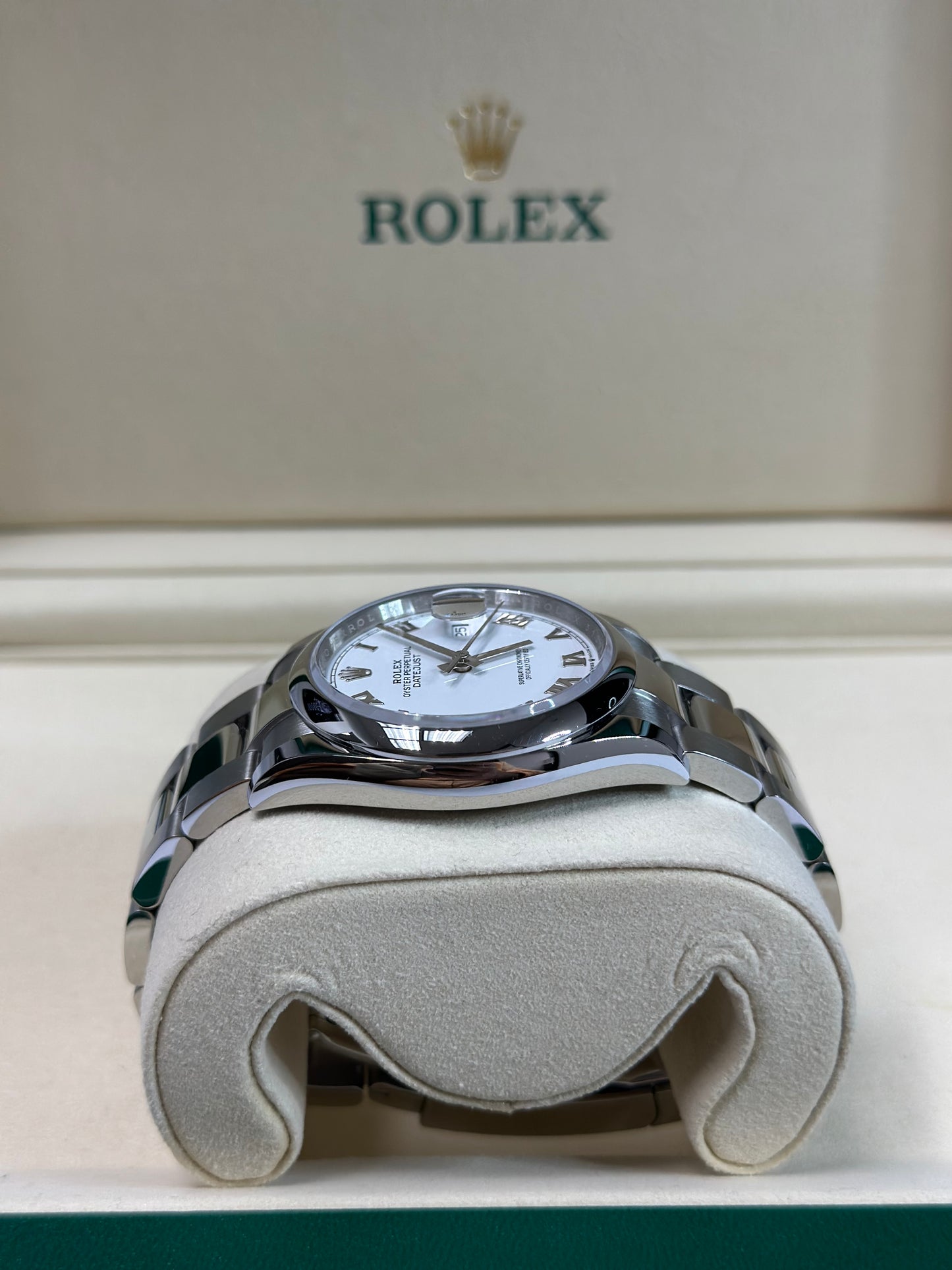 Rolex Datejust 36 White Roman Dial on Oyster 126200 Papers 2026