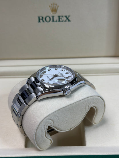 Rolex Datejust 36 White Roman Dial on Oyster 126200 Papers 2026