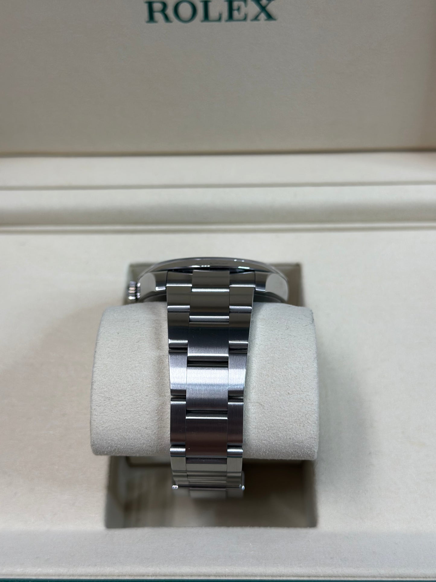 Rolex Oyster Perpetual 41 Turquoise Blue Index Dial on Oyster 124300 Papers 2023