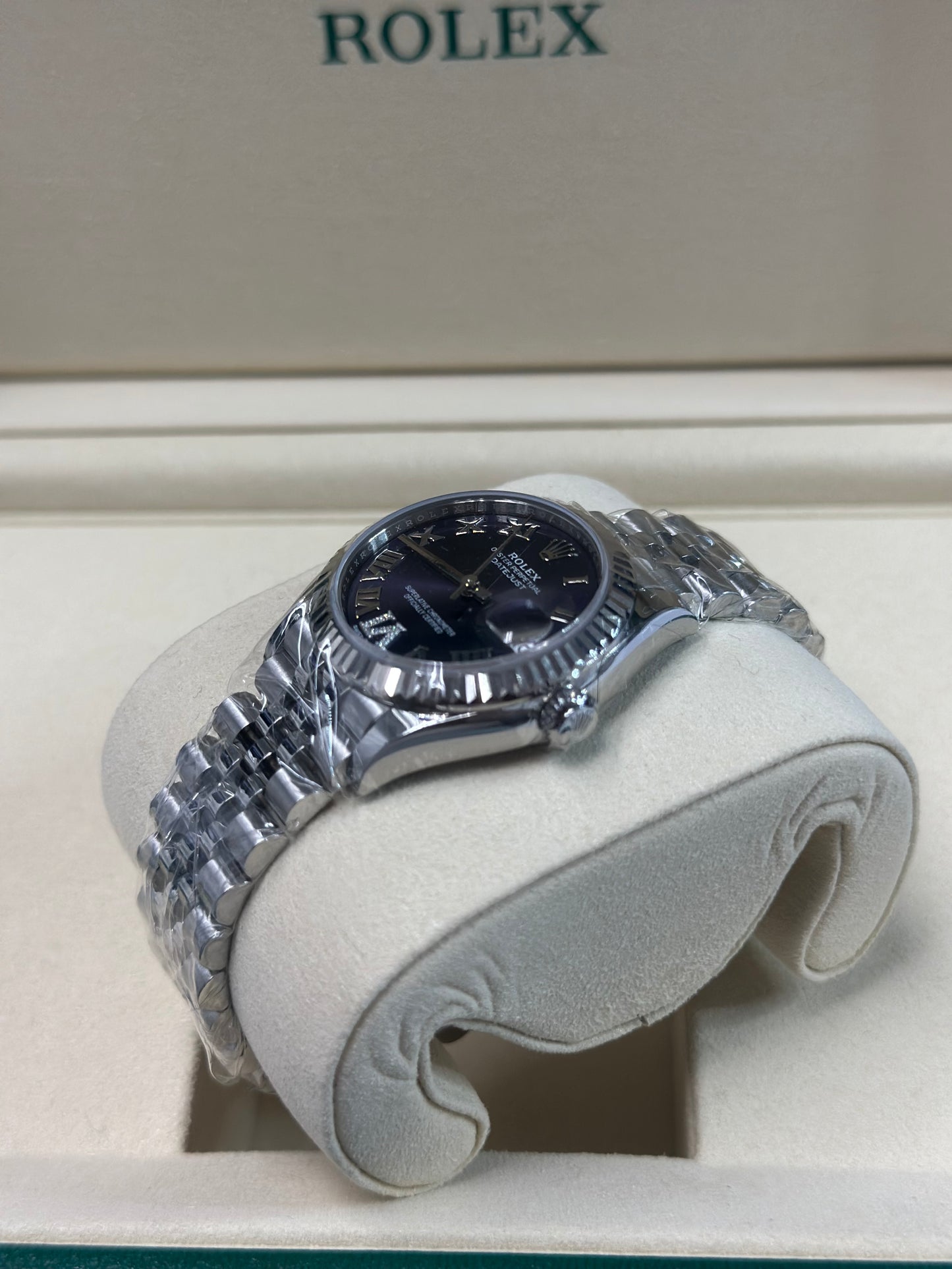 Rolex Datejust 31 Aubergine Roman Diamond 6 Dial on Jubilee 278274 Papers 2026
