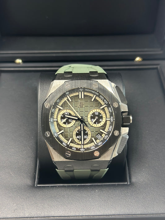 Audemars Piguet Royal Oak Offshore Chronograph GREEN Dial on Rubber Strap 26420IO.OO.A009CA.01 Complete 2026
