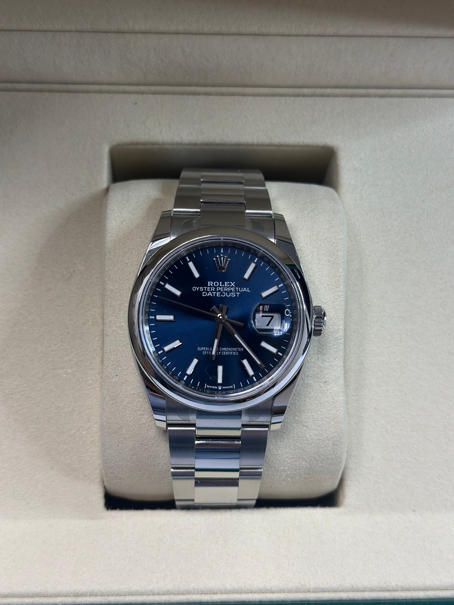 Rolex Datejust 36 Blue Index Dial on Oyster 126200 Papers 2026