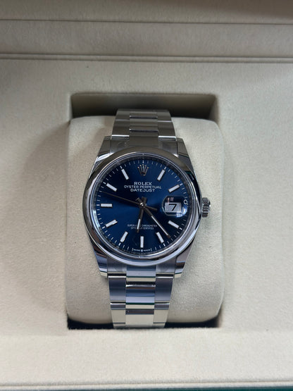 Rolex Datejust 36 Blue Index Dial on Oyster 126200 Papers 2026