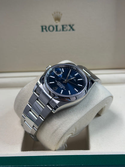 Rolex Datejust 36 Blue Index Dial on Oyster 126200 Papers 2026