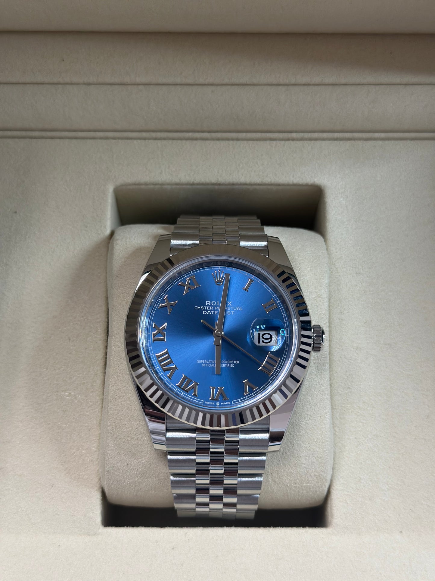 Rolex Datejust 41 Blue Roman Dial on Jubilee 126334 Papers 2026