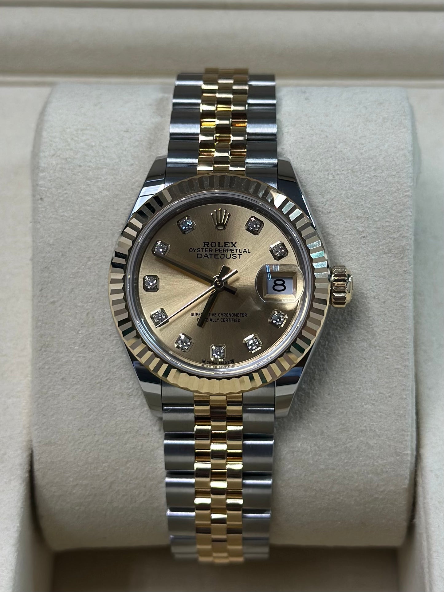 Rolex Datejust Lady Champagne Diamond Dial on Jubilee 279173 Papers 2026