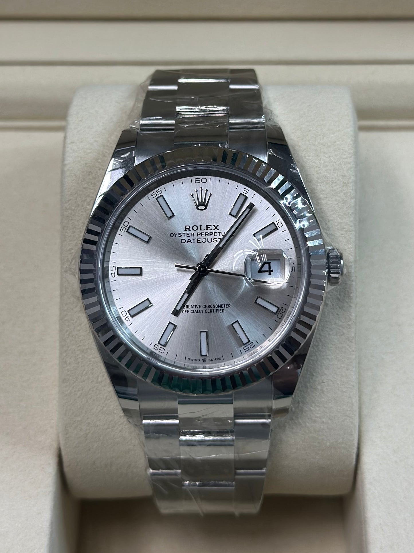 Rolex Datejust 41 Silver Index Dial on Oyster 126334 Papers 2026