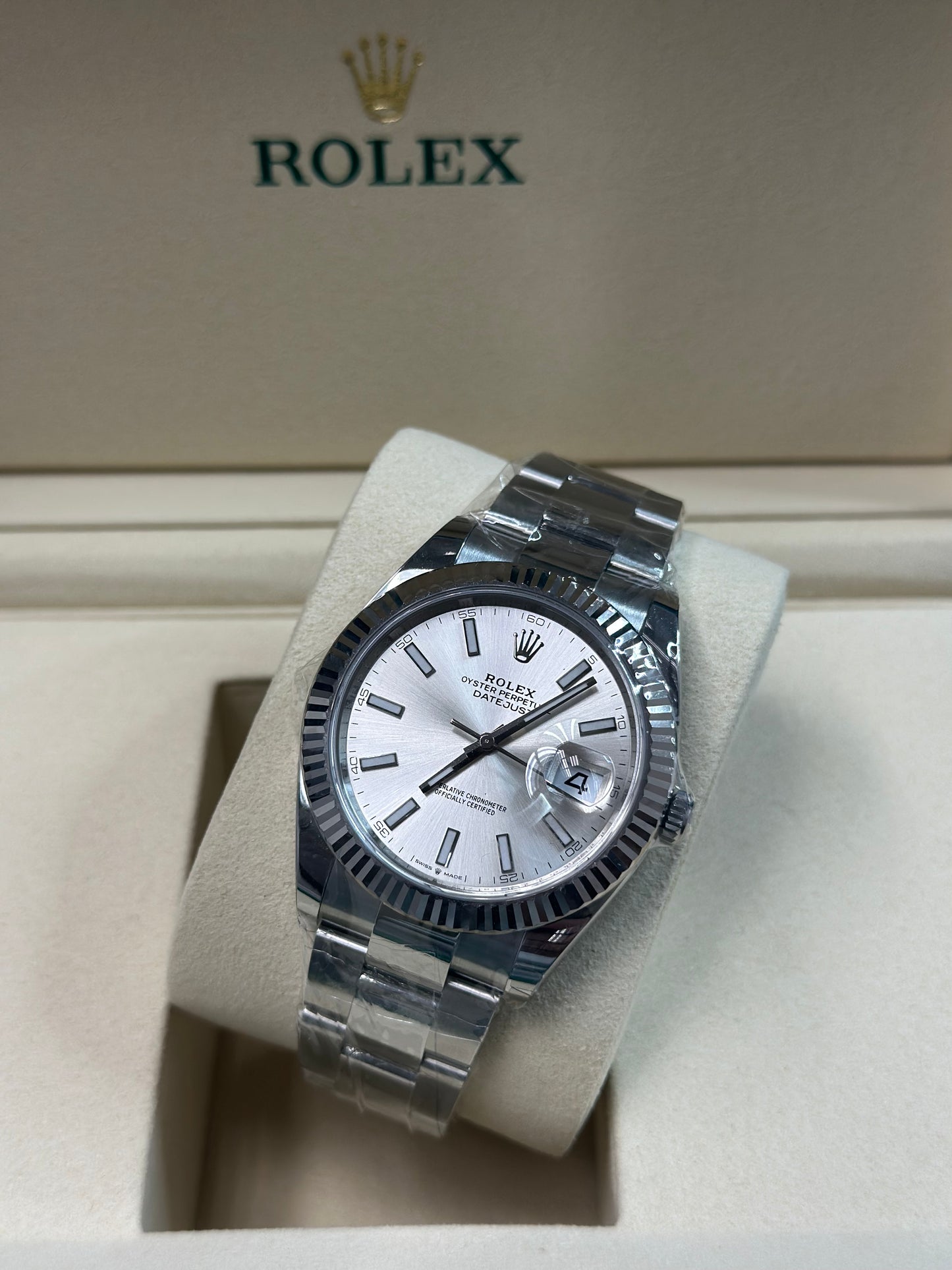 Rolex Datejust 41 Silver Index Dial on Oyster 126334 Papers 2026