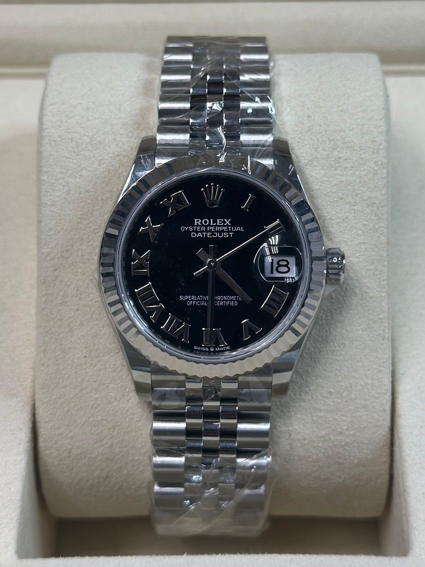 Rolex Datejust 31 Black Roman Dial on Jubilee 278274 Papers 2026