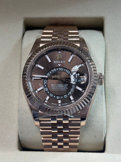 Rolex SkyDweller Chocolate Dial on Jubilee 336935 Papers 2024