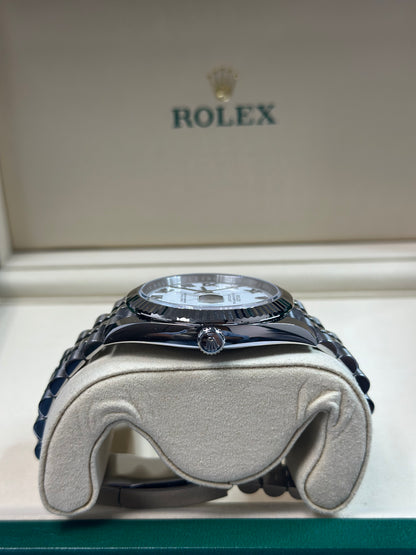 Rolex Datejust 41 White Roman Dial on Jubilee 126334 Papers 2026